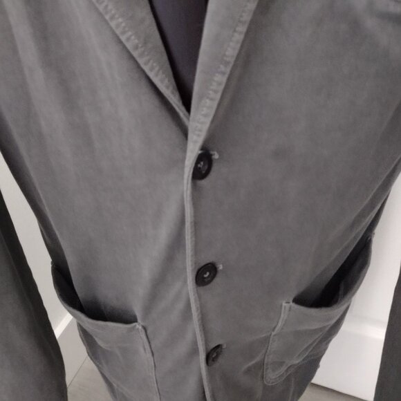 Gypsy 05 Gray Cotton Modal Jersey Blazer XL Boho Single Breasted Jacket - Picture 2 of 10